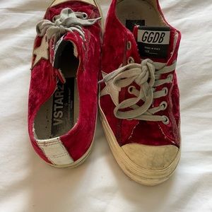 Red Velvet Golden Goose Sneakers (well loved)